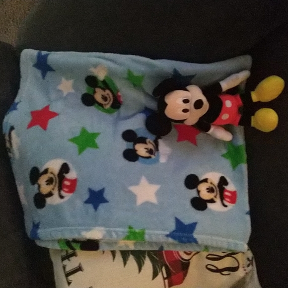 Mickey mouse baby blanket and plush